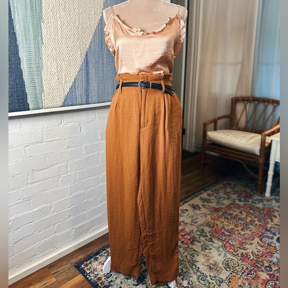 a new day Pants - A New Day Brown Paperbag Waist Pants